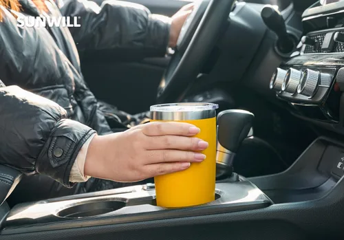 Miniatura 6 de SUNWILL Vaso de café de viaje de 20 onzas, taza aislada con tapa, taza de acero inoxidable para bebidas calientes y frías, con recubrimiento