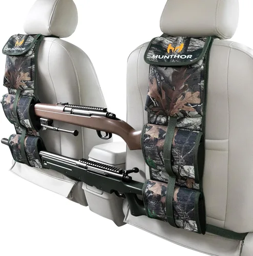 Soporte para pistola en camiones (un par), almacenamiento ajustable para pistolas en el asiento trasero 900D, soporte para rifles automotrices