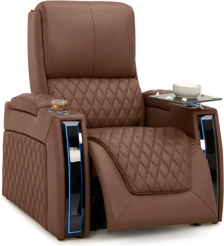 Miniatura 85 de Seatcraft Apex Zero-Gravity CoolZero - Asiento de cine en casa de cuero italiano, reposacabezas eléctrico, lumbar eléctrico, reclinable eléctrico