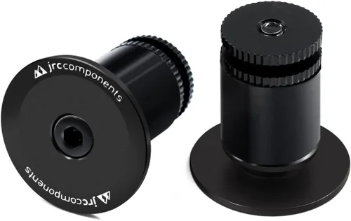 Miniatura 11 de JRC Components Tapones de aluminio para manillar de bicicleta Paquete de 2 tapones para manillar – Empuñaduras de barra Tapas de montaña