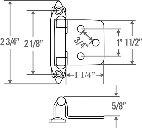 Miniatura 7 de Silverline 6 pares de bisagras de gabinete de cierre automático, para puerta de cocina con superposición variable, níquel satinado cepillado
