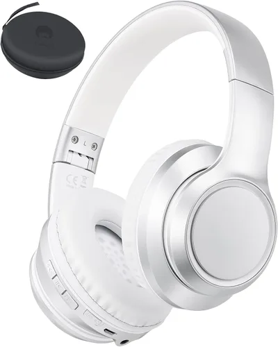Miniatura 10 de rockpapa E7 Auriculares Inalámbricos Bluetooth Sobre la Oreja con Micrófono, Auriculares Plegables con Cable/Inalámbricos con Micrófono para Niños