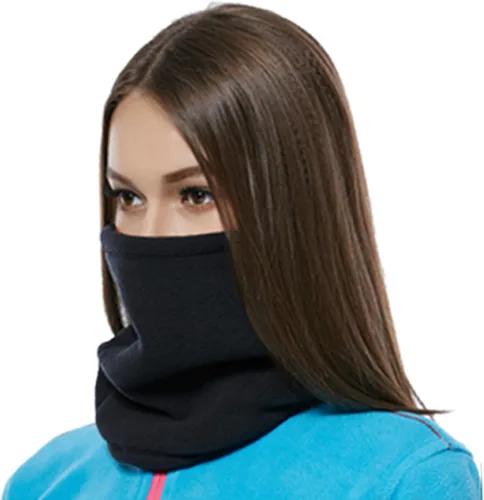 Miniatura 2 de Bufanda de invierno de doble capa de forro polar para el cuello, calentador de cuello, bufanda, máscara facial, gorro