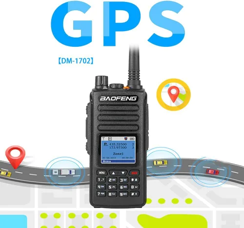 Miniatura 2 de Baofeng DM-1702 con GPS 5W Digital y Analógico Radio bidireccional Banda dual y modo dual DMR Walkie Talkie Ranura de tiempo dual Tier I y II DM1702