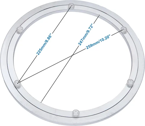 Miniatura 5 de Plataforma Giratoria de Aluminio Resistente Heavy Duty Lazy Susan con Rodamiento Giratorio Placa Giratoria Hardware para Mesa de Comedor
