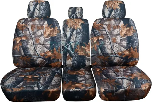 Miniatura 12 de Fundas de dos tonos para asiento de camionetas Ford F150 (butaca dividida 40/20/40 frontal) con consola o apoyabrazo, con o sin cinturones