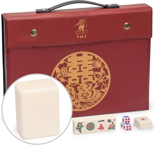 Miniatura 15 de YMI chino Mahjong Juego Set profesional – Estándar Verde