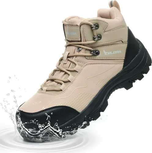 Miniatura 8 de Botas impermeables con punta de acero para hombres, de ancho amplio, antideslizantes, para trabajo, ligeras, zapatos de seguridad, antideslizantes