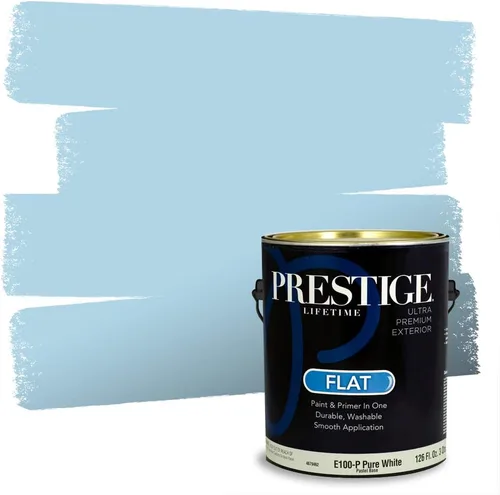 Miniatura 140 de Prestige Paints. - Base y pintura para exteriores en un solo galón, 1 galón. plano, comparable con Sherwin Williams Topsail. SW6799-PCM