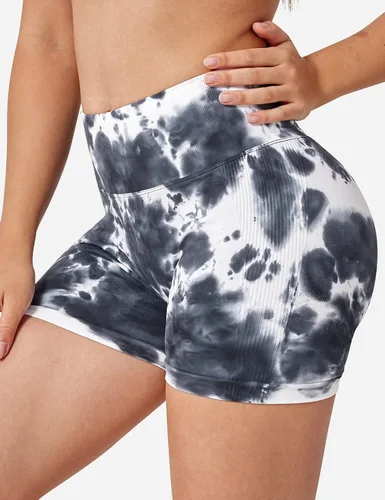 Miniatura 2 de YEOREO Pantalones cortos profesionales de entrenamiento para mujer, 3.6 pulgadas, pantalones cortos sin costuras, cintura alta, contorno, gimnasio