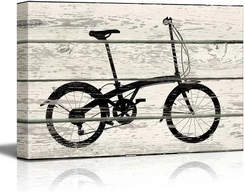 Miniatura 16 de wall26 - Obra de arte con estampado de madera de ciervo en bosque de abedules - Lienzo rústico para pared, arte para el hogar - 16 x 24 pulgadas