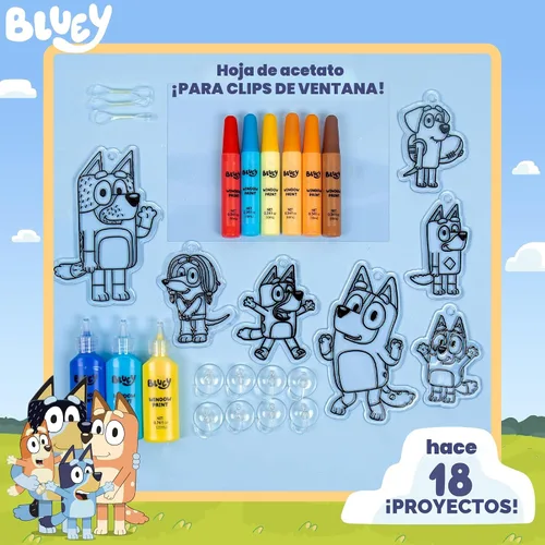 Miniatura 2 de Bluey - Kit de atrapasoles para ventana para niños para pintar, gran actividad de manualidades en casa o idea de fiesta de cumpleaños, juguetes