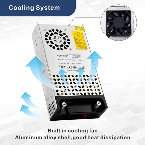 Miniatura 3 de Convertidor de CA a CC, fuente de alimentación de 12 V CC, 600 W máx. 50 A, SMPS, convertidor de 110 V a 12 V, transformador de fuente