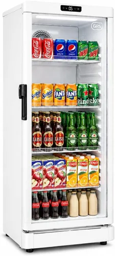 Miniatura 10 de GRS Refrigerador comercial con cerradura de puerta de vidrio Flujo de aire fresco y temperatura Refrigerador de bebidas, enfriador de bebidas