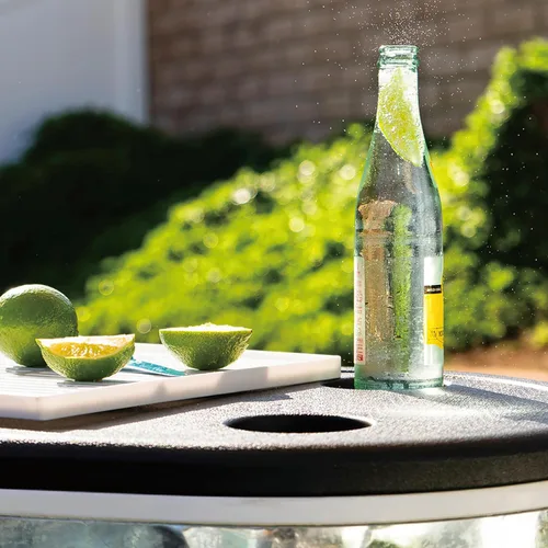 Miniatura 5 de Permasteel Enfriador de patio rodante: gran hielera para exteriores con ruedas, enfriador de bebidas para patio trasero, barbacoa, portón trasero
