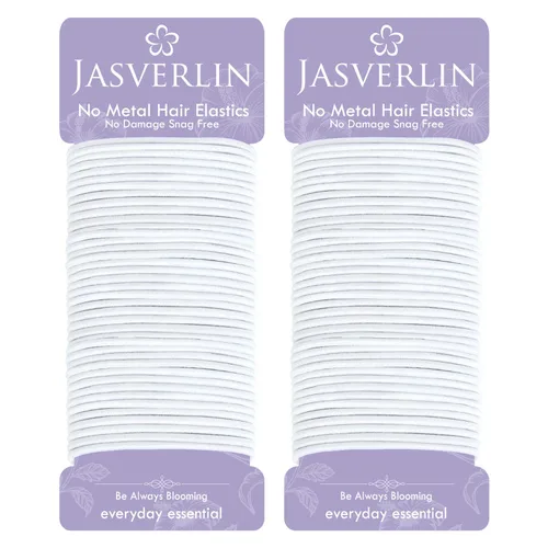 Miniatura 14 de JASVERLIN Lazos para el cabello gris claro de 0.079 pulgadas, antideslizantes, sin daños, elásticos para cola de caballo para mujeres, niñas