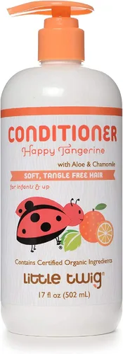 Miniatura 7 de Acondicionador Desenredante Little twig totalmente natural, hipoalergénico con un mezcla de mandarina, limón, y Romero Orgánico, Feliz aroma a