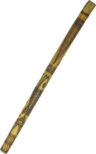 Miniatura 2 de Decorativo tradicional hecho a mano tallado a mano flauta de bambú de madera Basuri Instrumento musical indio para regalar y decoración