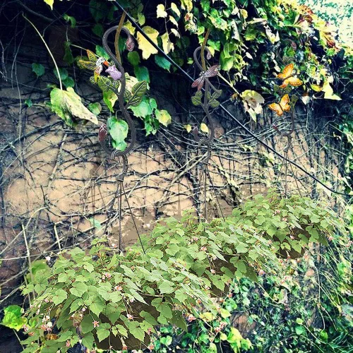 Miniatura 7 de Ganchos en S resistentes, ganchos grandes para plantas al aire libre, ganchos decorativos de metal para colgar macetas de jardín, cestas de flores