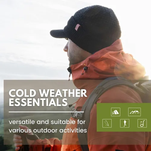Miniatura 7 de LXLXXL 50% lana merinolana impermeable todo tipo de clima gorro forro polar
