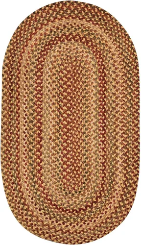 Miniatura 8 de Capel Rugs Manchester - Alfombra trenzada ovalada, 2 x 3 pulgadas, tonos dorados Tonalidades doradas