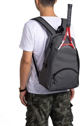 Miniatura 2 de QCWN 2 bolsas de tenis de raqueta, bolsas de tenis para hombres y mujeres, mochila de tenis, bolsa de tenis duradera, bolsa de pickleball de tenis