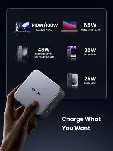 Miniatura 6 de UGREEN Cargador USB C de 140 W y cable USB C a USB C de 240 W y 6.6 pies