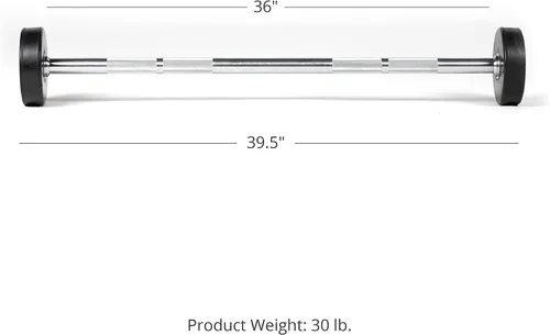 Miniatura 2 de Titan Fitness Barbells & Fitness Barbells rectos de goma fijas