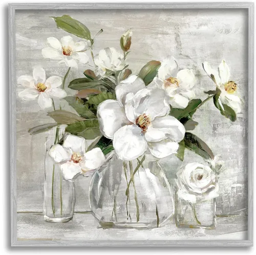 Miniatura 33 de Stupell Industries 'Country Jug Varied Flower Arrangement', Framed Giclee Art, White, 17 x 17 Inches, Easy to Hang and Sturdy, Made in USA, by Carol