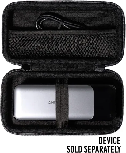 Miniatura 3 de Alltravel Funda de cargador portátil para Anker 737 PowerCore 24K, estuche organizador de viaje con bolsillo de malla para cables de cargador