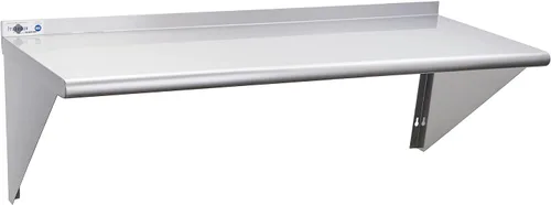 Miniatura 15 de Profeeshaw NSF - Estantería de acero inoxidable de 12 x 72 pulgadas, estantes comerciales de 345 libras, estantería de metal montada en la pared