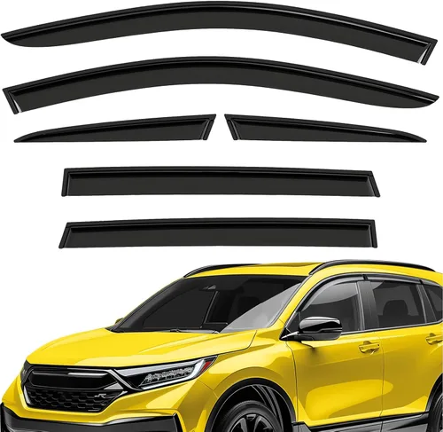 Miniatura 19 de Deflectores de ventana extra duraderos, viseras de ventana con cinta adhesiva, protectores de lluvia para Mazda CX-5 2017-2026, viseras solares