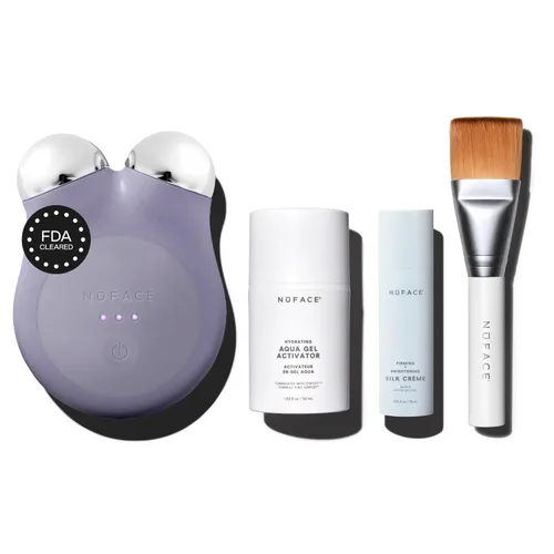 NUFACE MINI+ Dispositivo masajeador facial microcorriente, aprobado por la FDA, herramienta de escultura facial y de cuello para tensar la piel,