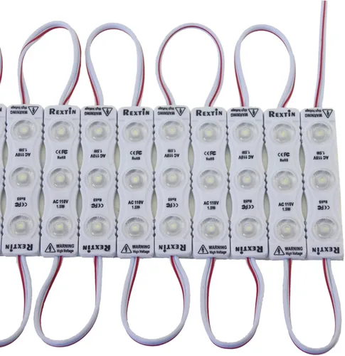 Miniatura 3 de Super Bright 100 unids 110V 2835 3 LED Module Storefront Lights Blanco 1.5W Luz decorativa impermeable para letreros de letras publicitarias