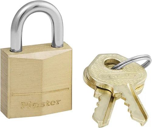 Miniatura 10 de Master Lock 120Q Candados anchos con llave, 3/4 pulgada, latón macizo, 4 unidades, 120Q