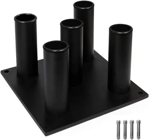 Yes4All Estante de almacenamiento vertical, organizador de gimnasio en casa, estante para mancuernas y barras olímpicas de 2 pulgadas