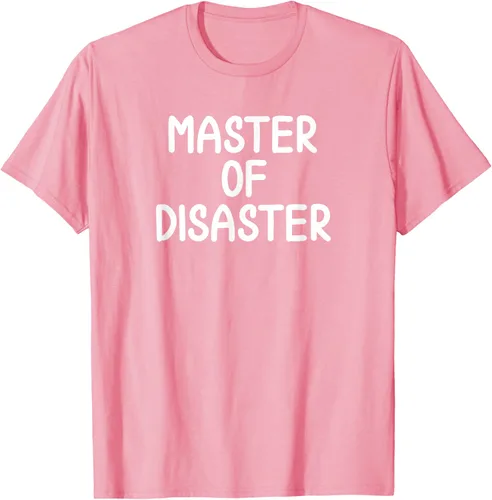 Miniatura 33 de Camiseta divertida con texto en inglés "Master Of Disaster