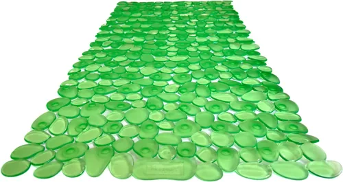 Miniatura 45 de Alfombra antideslizante para bañera y ducha "Pebbles" de 27 x 14 pulgadas, ovalada, no tóxica, segura, limpia, lavable a máquina, agarre y drenaje