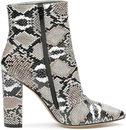 Miniatura 4 de Castamere Botines de tacón alto para mujer, puntera puntiaguda, sin cordones, con cremallera, 3.9 in