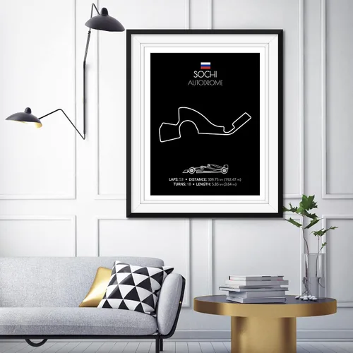 Miniatura 100 de Custom Car Posters Póster hecho a mano compatible con Autodromo Enzo e Dino Ferrari (Imola, Italia), póster de pista de carreras diseñado