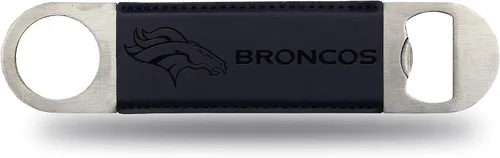Miniatura 20 de Rico Industries NFL - Hoja de barra grabada con láser de piel sintética, gran accesorio para bebidas para el día del juego