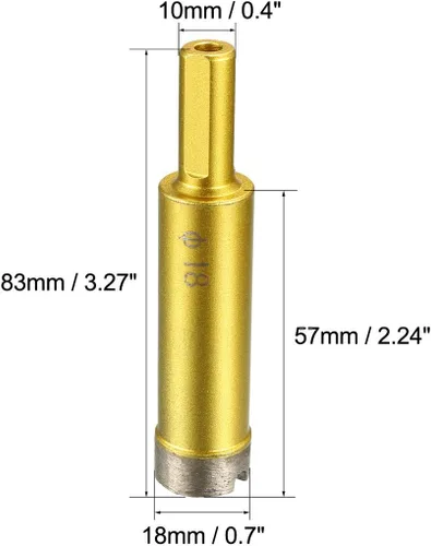 Miniatura 4 de uxcell Broca seca/mojada de la base del diamante de 59.1 ft m para la mampostería de piedra del bloque de ladrillo concreto