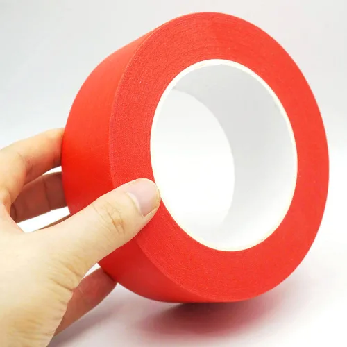 Miniatura 5 de Cinta roja para pintores de 2 pulgadas de ancho, cinta adhesiva roja de 2 pulgadas x 55 yardas, cinta de papel para artes, manualidades, pintura