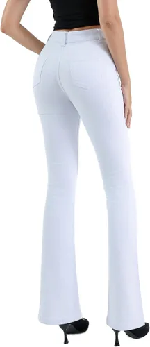 Miniatura 3 de Y imoso Womens High Waisted Stretch Flare Jeans Destroyed Curvy Bootcut Denim Long Pants