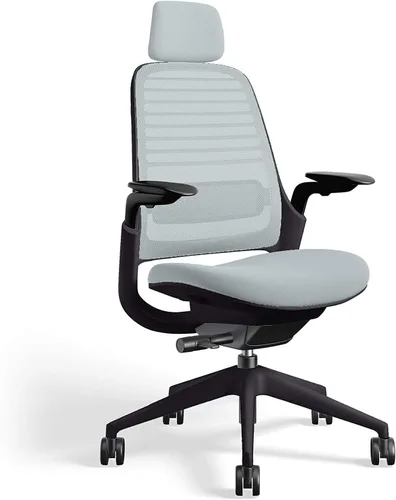 Miniatura 8 de Steelcase Silla de oficina serie 1 con reposacabezas, marco de grafito, regaliz Cogent Connect