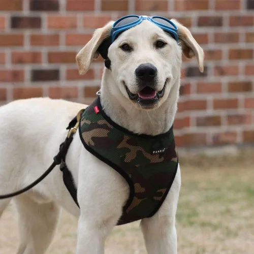 Miniatura 3 de Puppia - Arnés suave para perro, para colocarlo sobre la cabeza, sin estrangulamiento, malla transpirable de triple capa, ajustable, correa de pecho