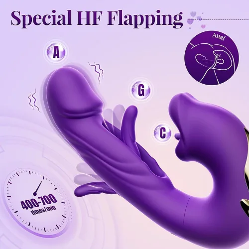 Miniatura 3 de Entrenador de suelo pélvico, juguete masajeador 4 en 1 para mujer, silencioso e impermeable (morado)