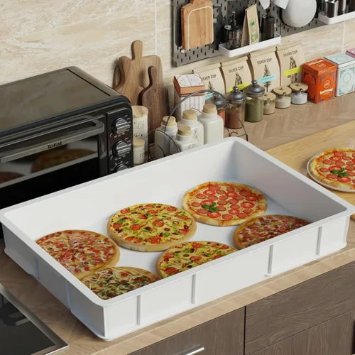 Miniatura 5 de Paquete de 2 cajas de masa apilables para pizza con 2 tapas Plastic, Bread Container, Dough Trays, airtight lid keeps dough fresh, fits neatly in