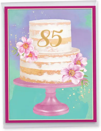 Miniatura 9 de NobleWorks - Divertida tarjeta de feliz cumpleaños número 85 (8.5 x 11 pulgadas) - Tarjeta jumbo para niños de 85 años, felicitaciones de cumpleaños