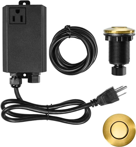 Miniatura 22 de Kit de interruptor de aire para eliminación de basura, interruptor de eliminación de residuos superior del fregadero, botón de encendido/apagado
